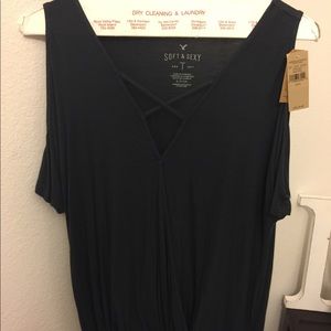 American Eagle Cold-Shoulder Top